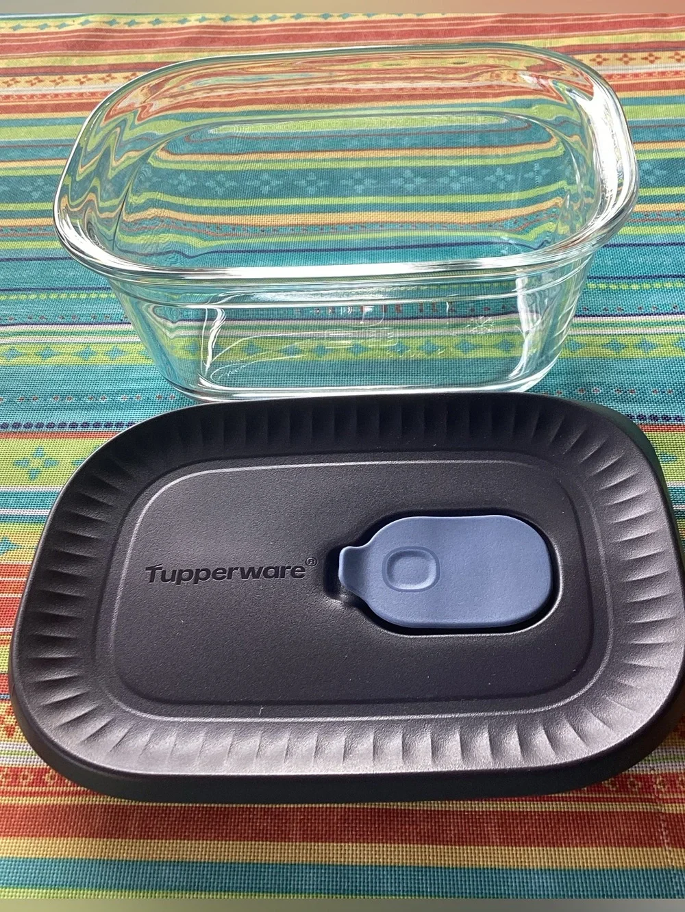 Tupperware Voila Glass Rectangular Mini Glass Ovenware and Lid